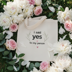 I Said Yes Tote - Peonies Bed