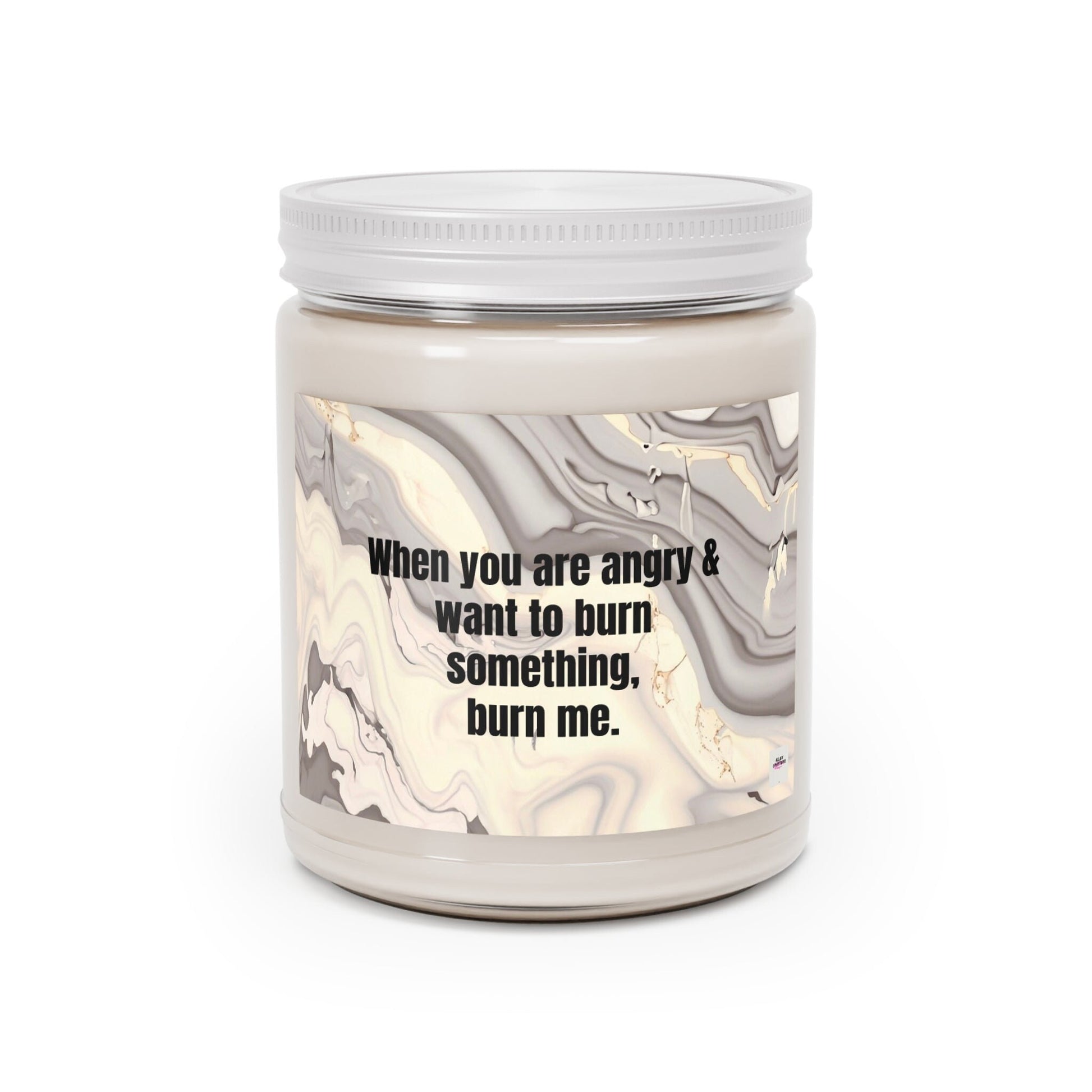 When your angry and want to burn something, burn me. Candle Scented, 9oz