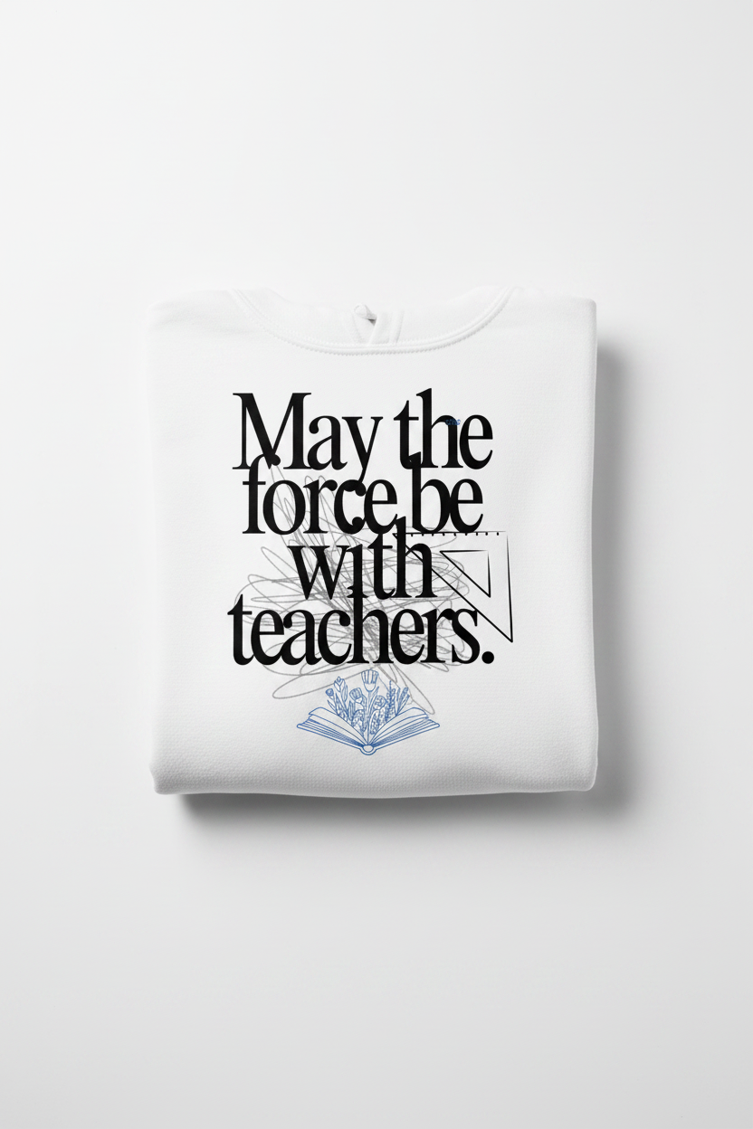 Hooded Sweatshirt - May the Force Be with Teachers