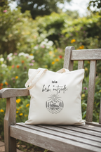Isla — brb, outside tote mockup