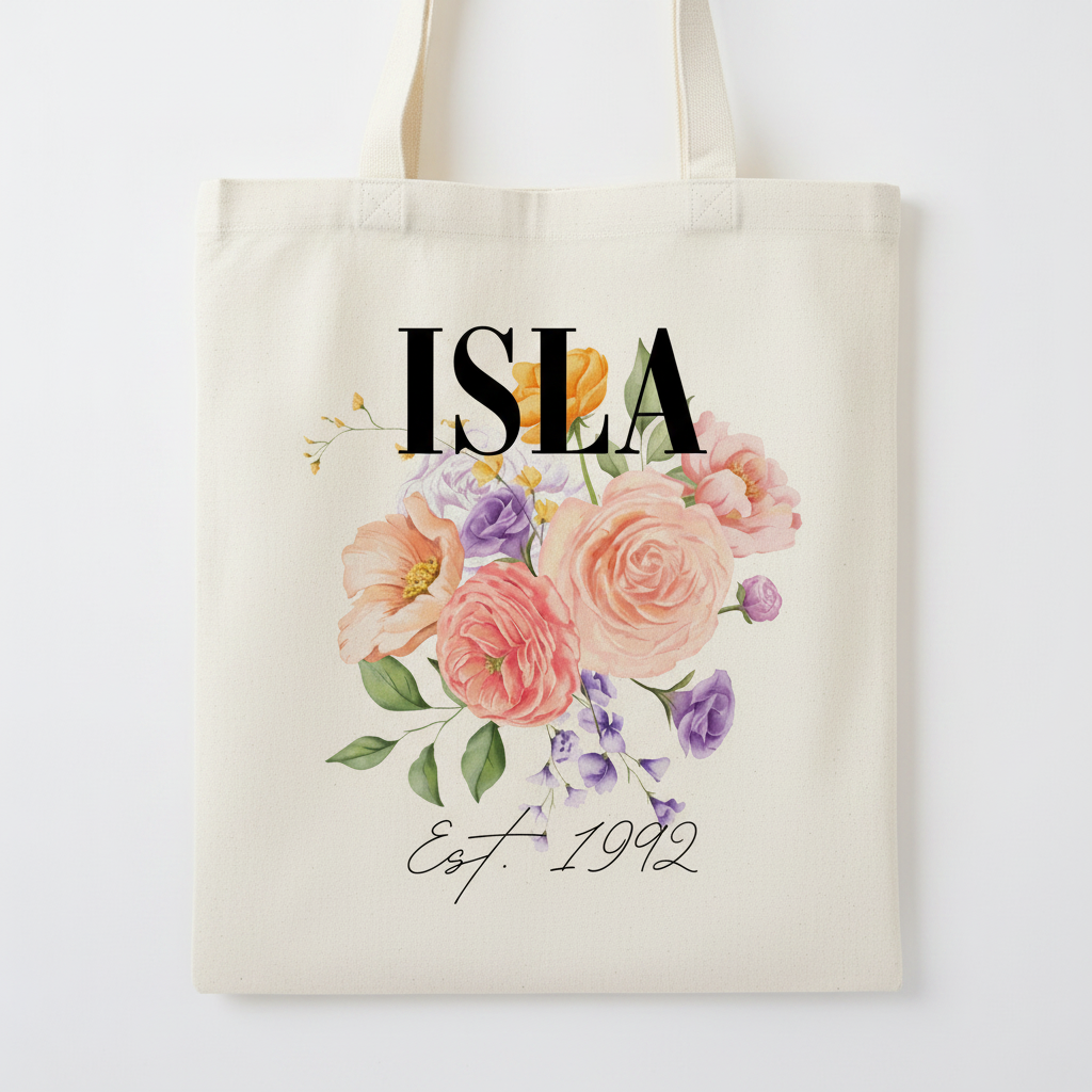 Isla floral tote design