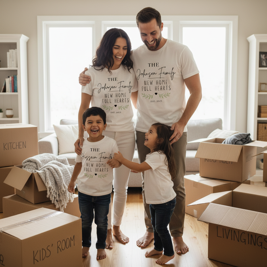 Johnson Family Wearing White