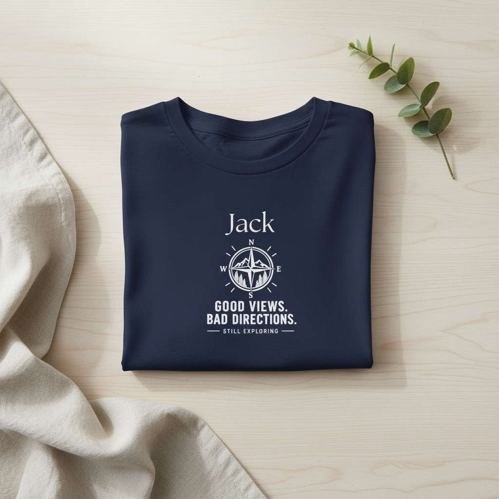 Kids' Compass Tee — UGC Folded Mockup