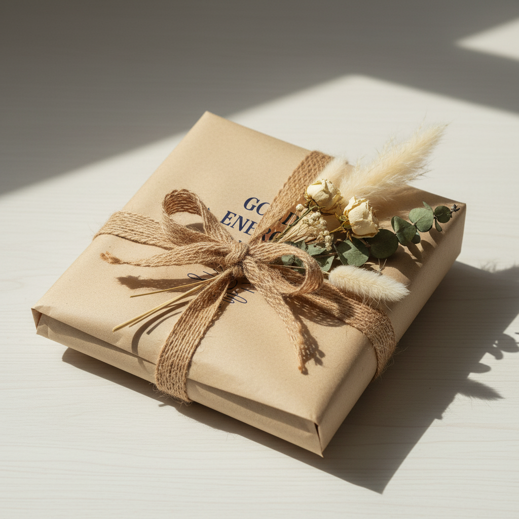Kraft Paper with Jute Ribbon Bow