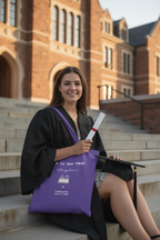 Lavender tote — Charlotte steps