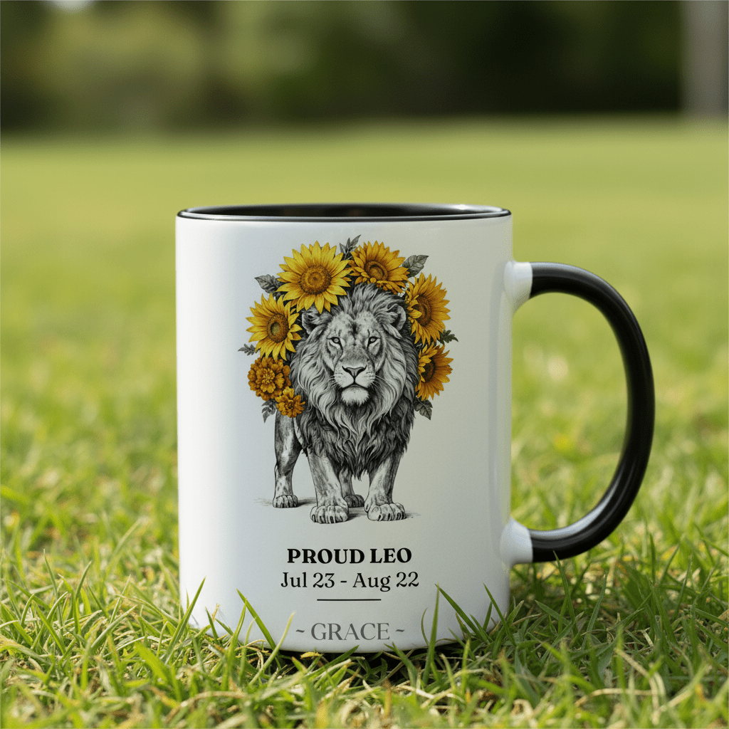 Personalised Zodiac Mug | Star Sign Birthday Gift | Custom Name & Birth Month - AlleyCrafters