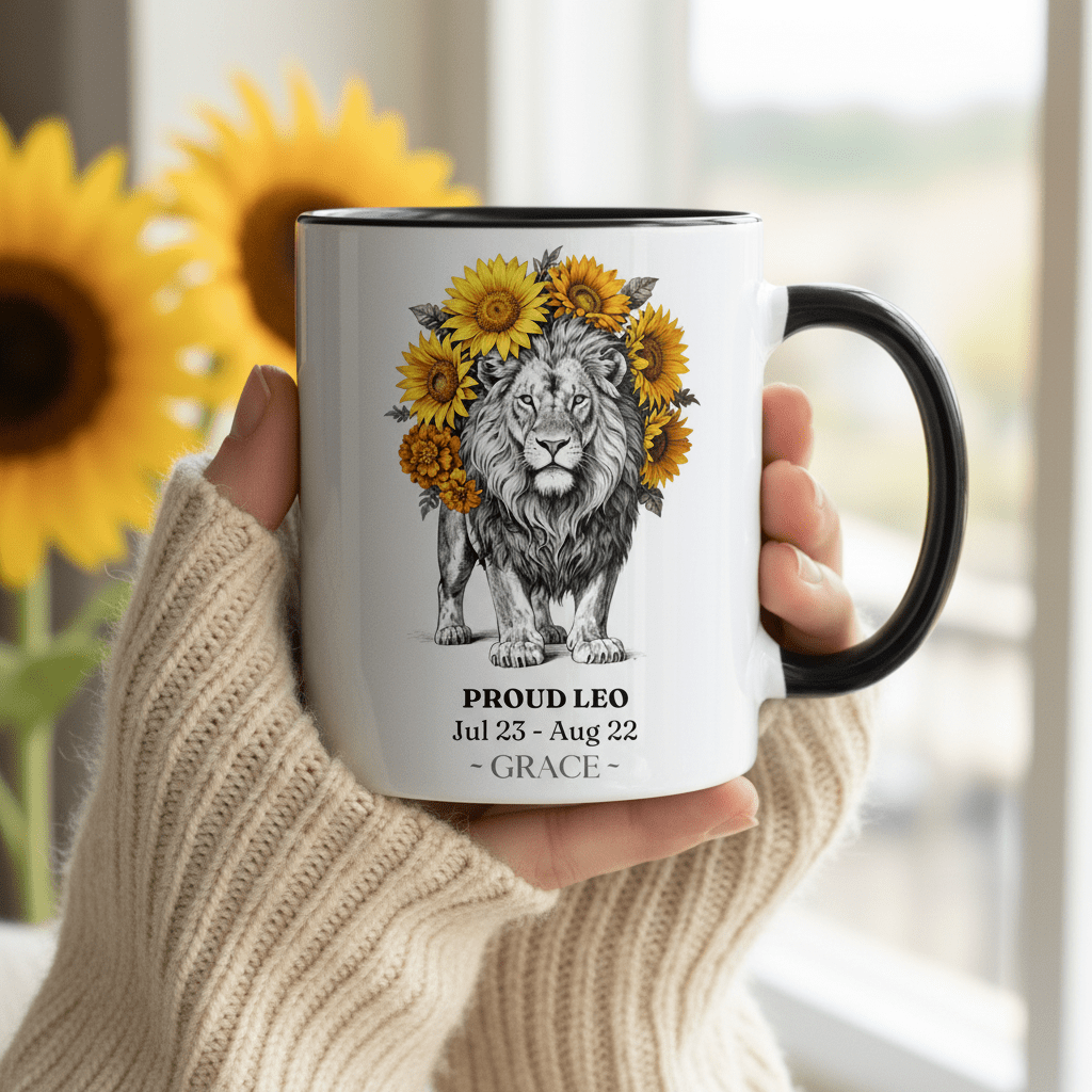 Personalised Zodiac Mug | Star Sign Birthday Gift | Custom Name & Birth Month - AlleyCrafters