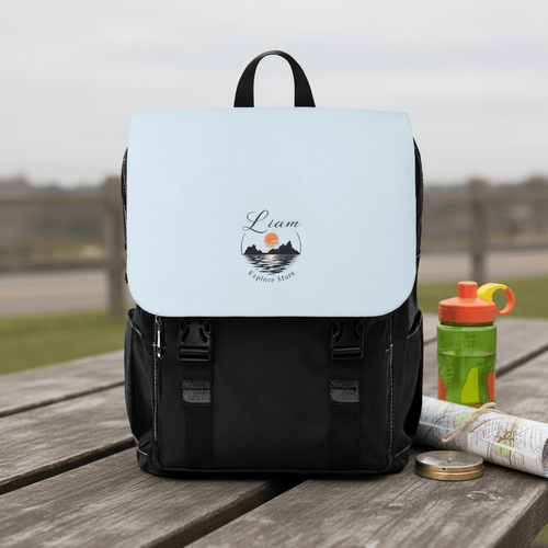 Personalised Adventure Backpack — Explore More Canvas Rucksack - AlleyCrafters