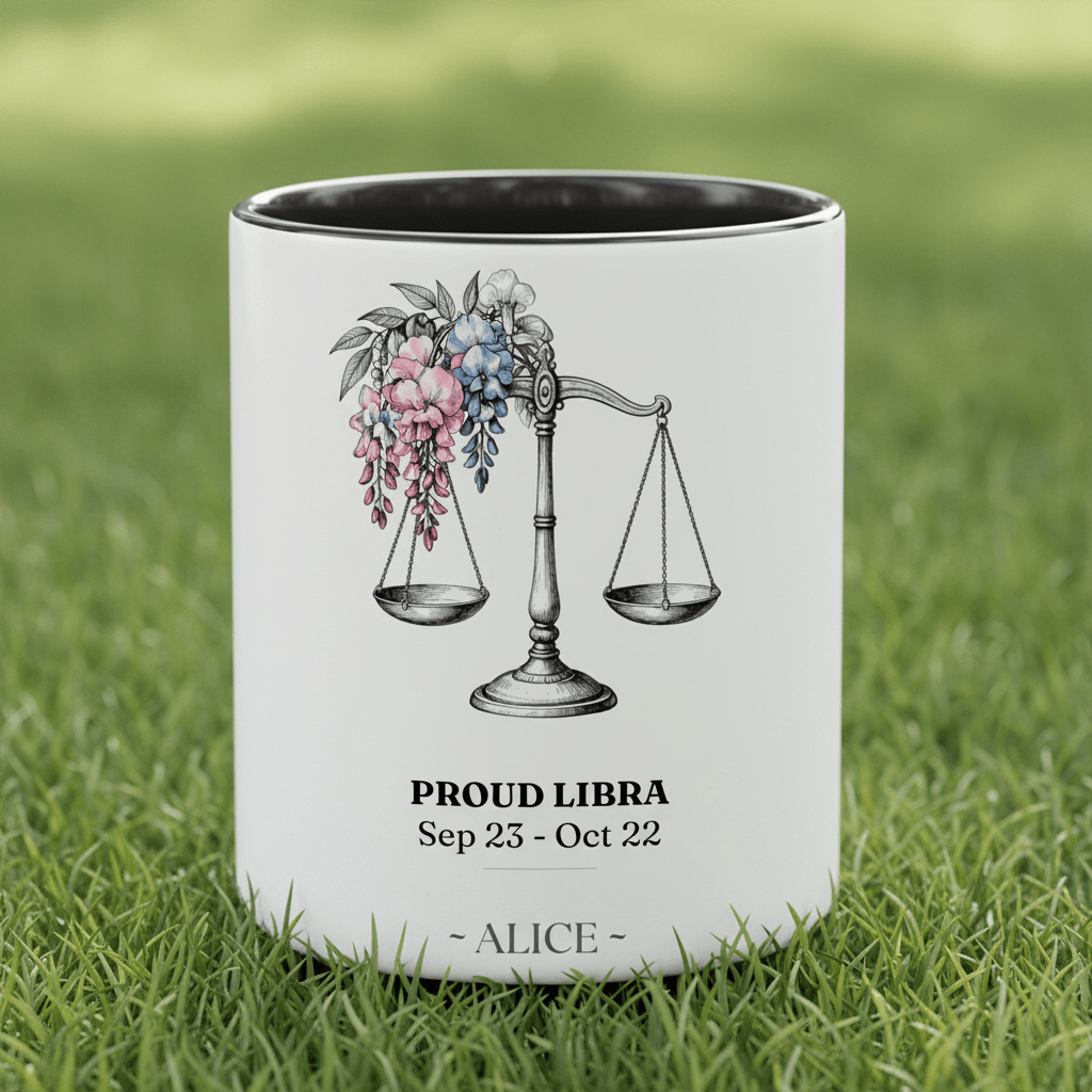 Personalised Zodiac Mug | Star Sign Birthday Gift | Custom Name & Birth Month - AlleyCrafters