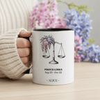 Personalised Zodiac Mug | Star Sign Birthday Gift | Custom Name & Birth Month - AlleyCrafters