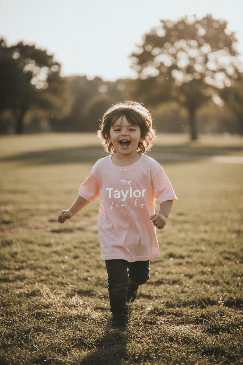 Kids' Personalised Family Name Tee | Matching Family Gift - AlleyCrafters