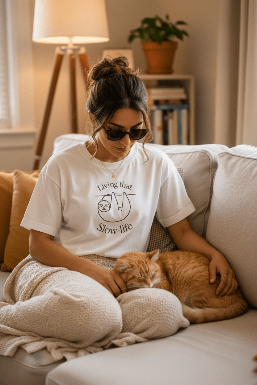 Living That Life T-Shirt | Slow Life, Plant Life, Cat Life & Dog Life - AlleyCrafters