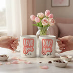 Personalised 'Love You' Mug | Add ANY Name | Valentine's Day Gift - AlleyCrafters