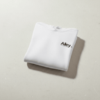 Alley. Minimalist Chest Logo Hoodie — Lightweight White Pullover - AlleyCrafters