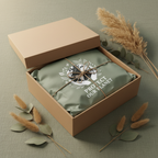 Sage green T-shirt with globe-and-leaf 'Protect Our Planet' graphic