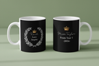 Two black mugs: Teach Love Inspire; and Miss Taylor, From year 1 -2026
