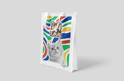 Self Love Collage Cat Tote Bag