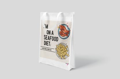 Quirky Seafood Diet Tote Bag