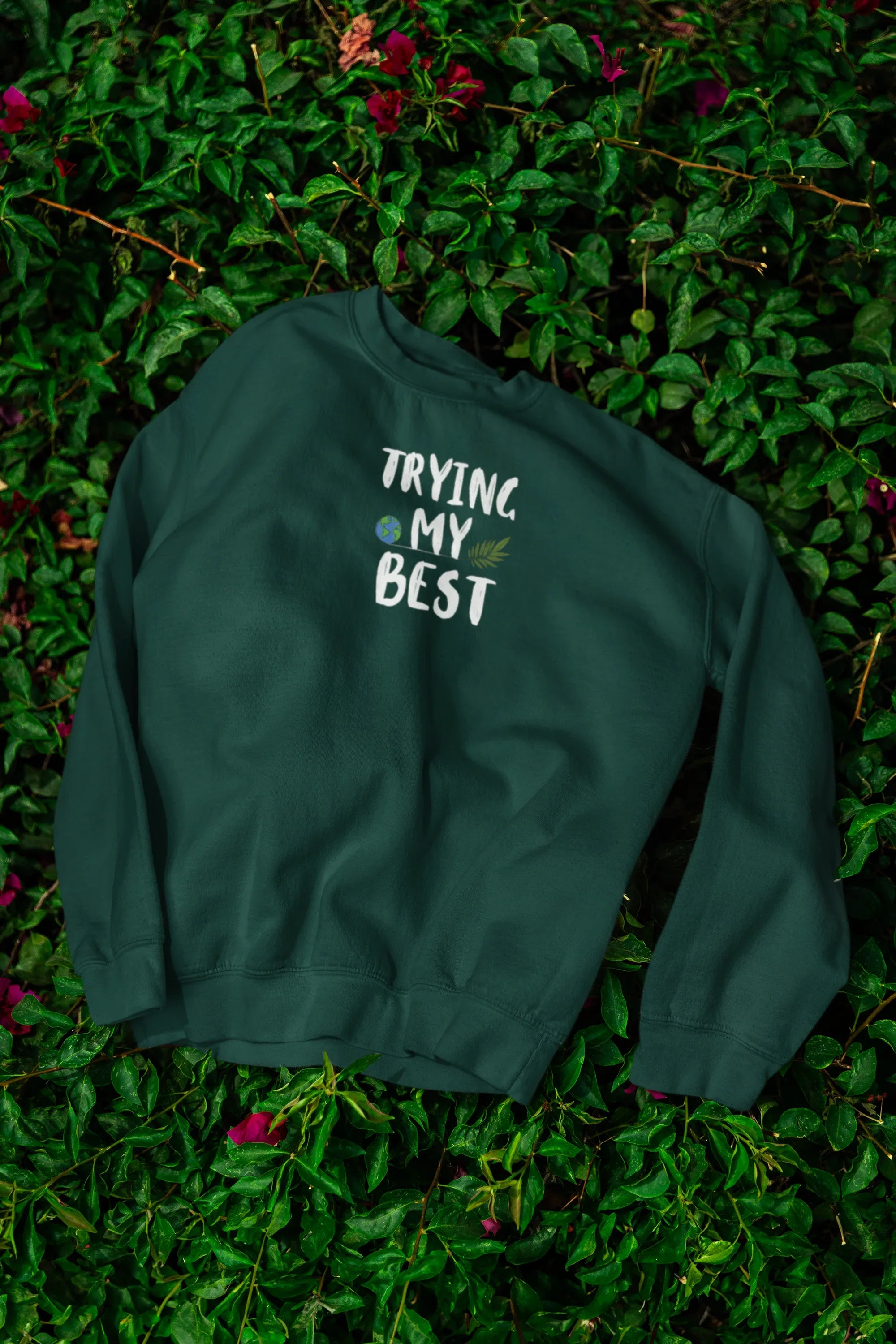 Trying My Best Sweatshirt | Positive Quote Jumper UK - AlleyCrafters