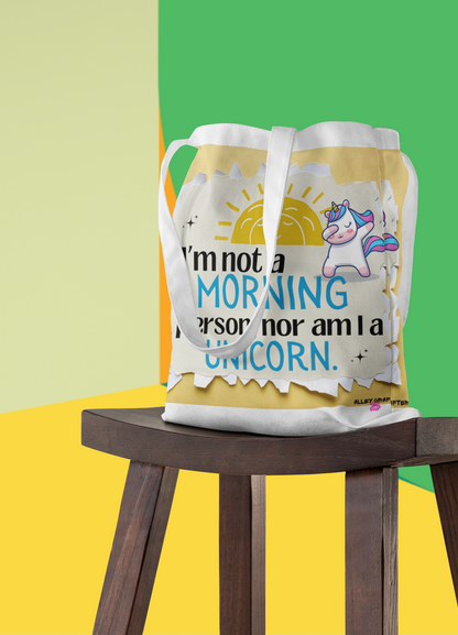 Funny Unicorn Canvas Tote Bag
