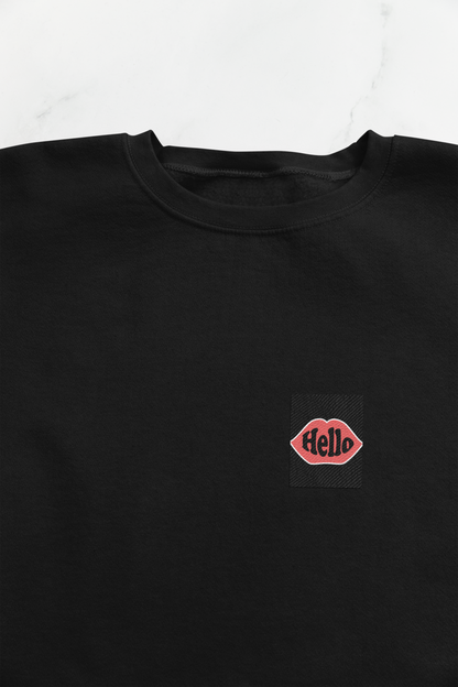 Embroidered Retro Lip Sweatshirt