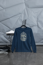 Long Sleeve Tee - Keep Calm & Carry On Design - Alley Crafters