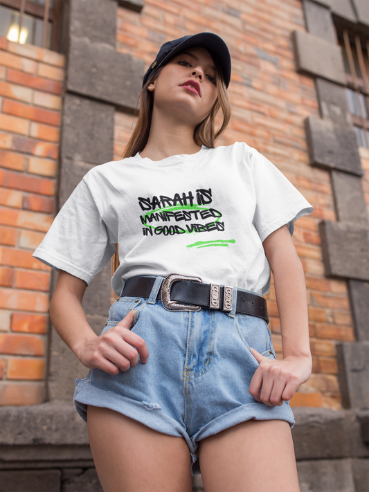 Manifesting in Good Vibes – Personalised T- Shirt