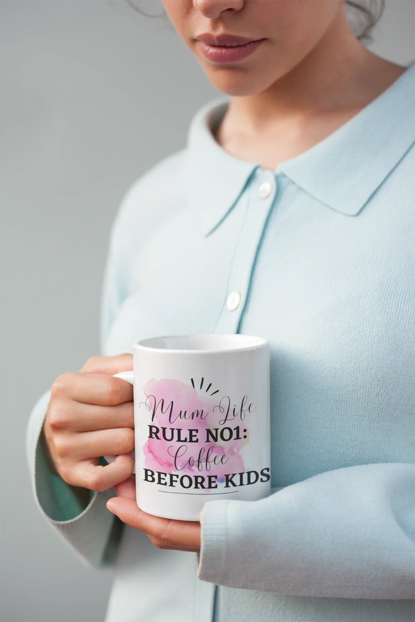 Mum Life Rule #1: Coffee Before Kids Mug - Alley Crafters