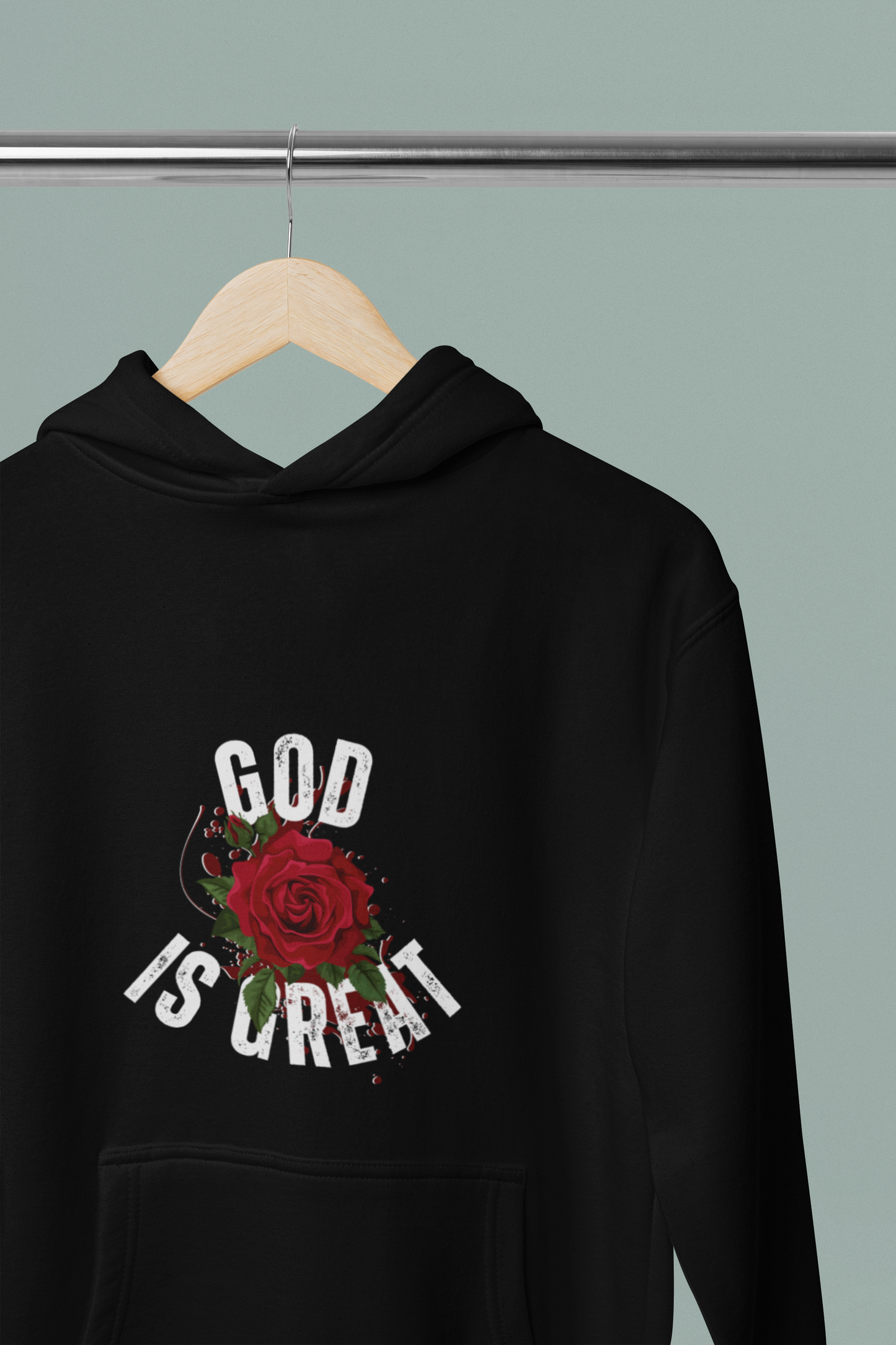 Unisex Hooded Sweatshirt with 'God is Great' Design