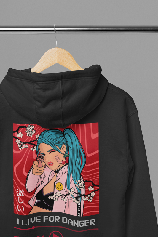 Hoodie - 'I Live for Danger' Quote Design