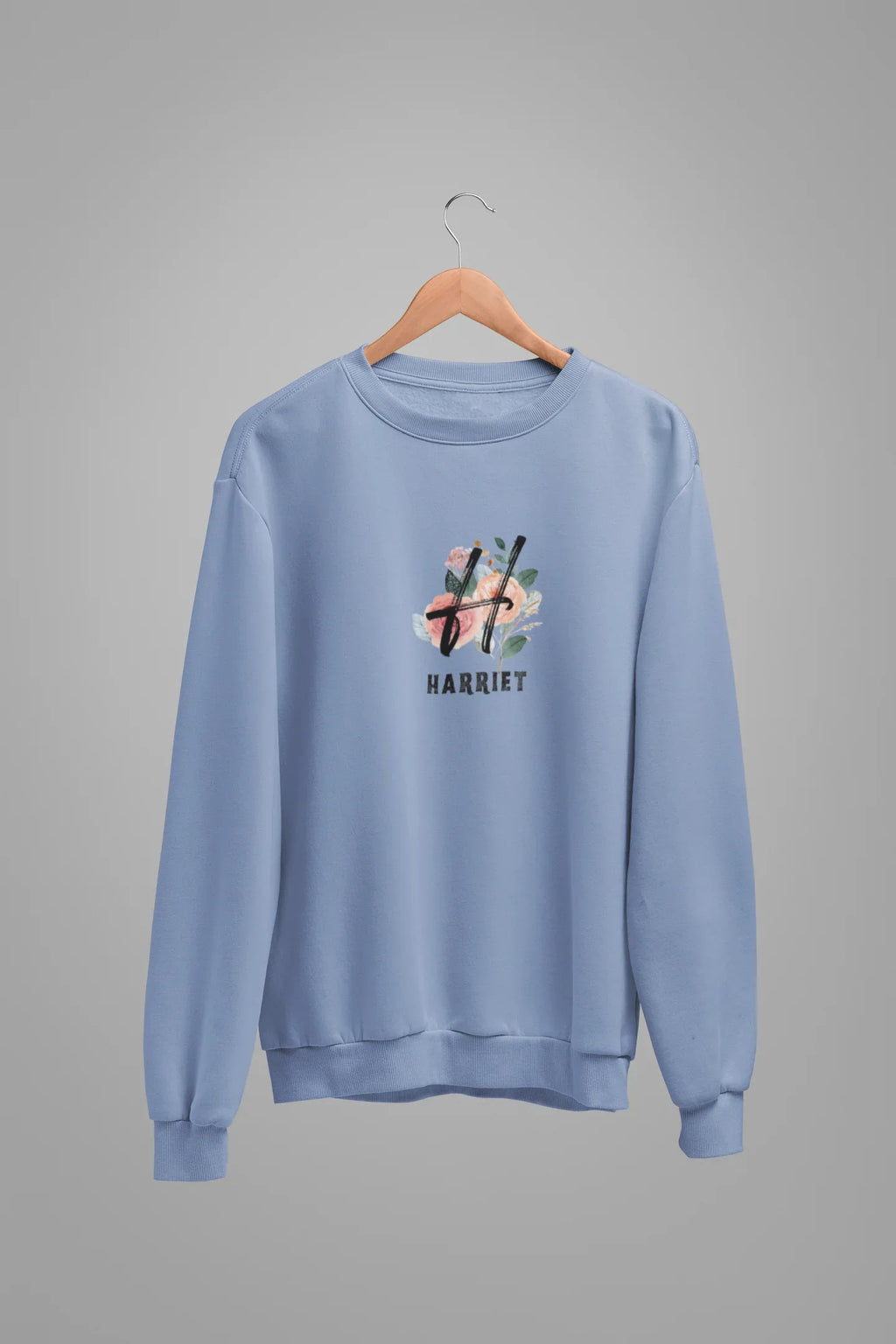 Personalised Floral Initial Sweatshirt | Custom Name Crewneck - Alley Crafters