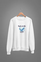 Keep the Ocean Blue Sweatshirt – Whale Graphic Eco Quote Crewneck, Nature & Ocean Lover Gift - Alley Crafters