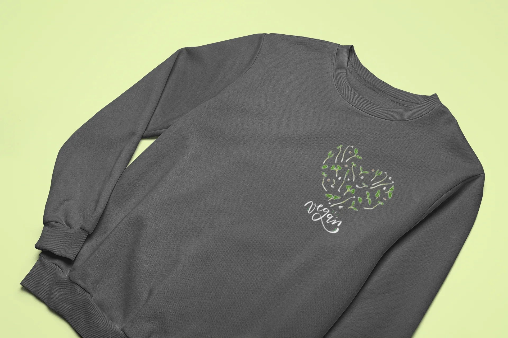 “Vegan ♥” Sweatshirt — Kind & Conscious - Alley Crafters