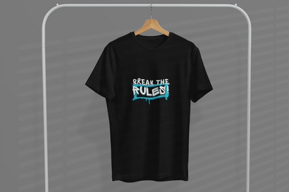 Break the Rules- Graffiti Style Tee, Urban Street Wear, Unisex T-Shirt, Spray Paint Cool Tee