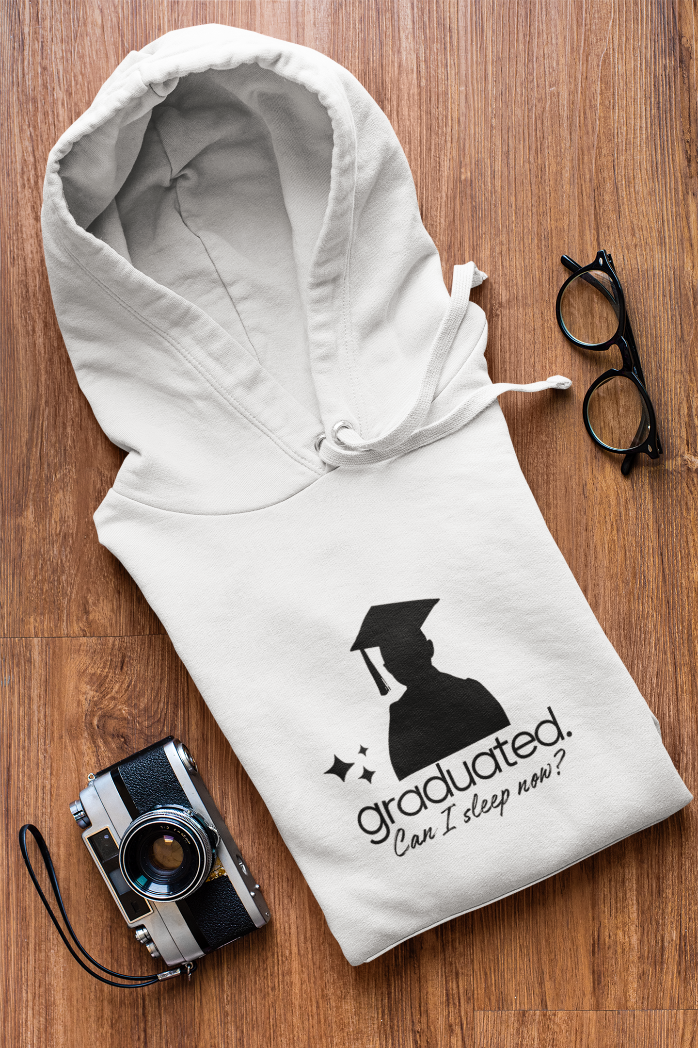 Hooded Sweatshirt Graduated Can I Sleep Now Funny Unisex Heavy Blend™