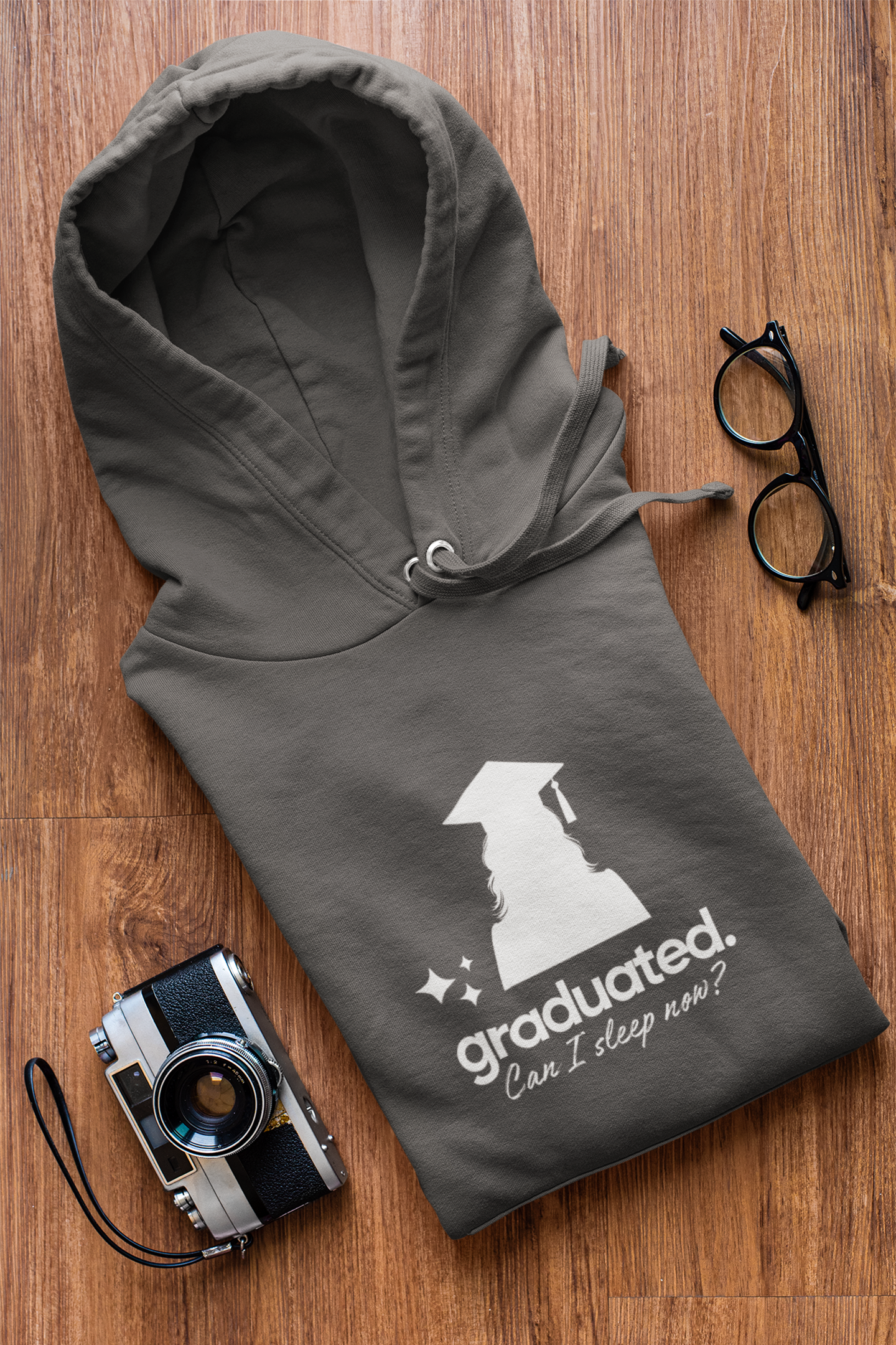 Hooded Sweatshirt Graduated Can I Sleep Now Funny Unisex Heavy Blend™
