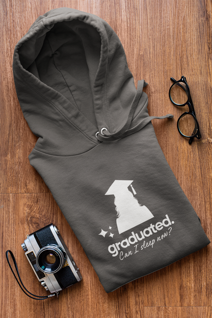 Hooded Sweatshirt Graduated Can I Sleep Now Funny Unisex Heavy Blend™
