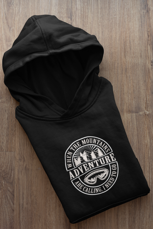 Adventure Compass Hoodie - Retro Outdoors Travel Graphic Pullover