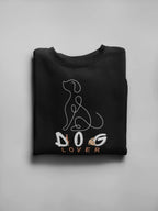 Dog Lover Crewneck Sweatshirt — Minimal Line Art Puppy Design - Alley Crafters