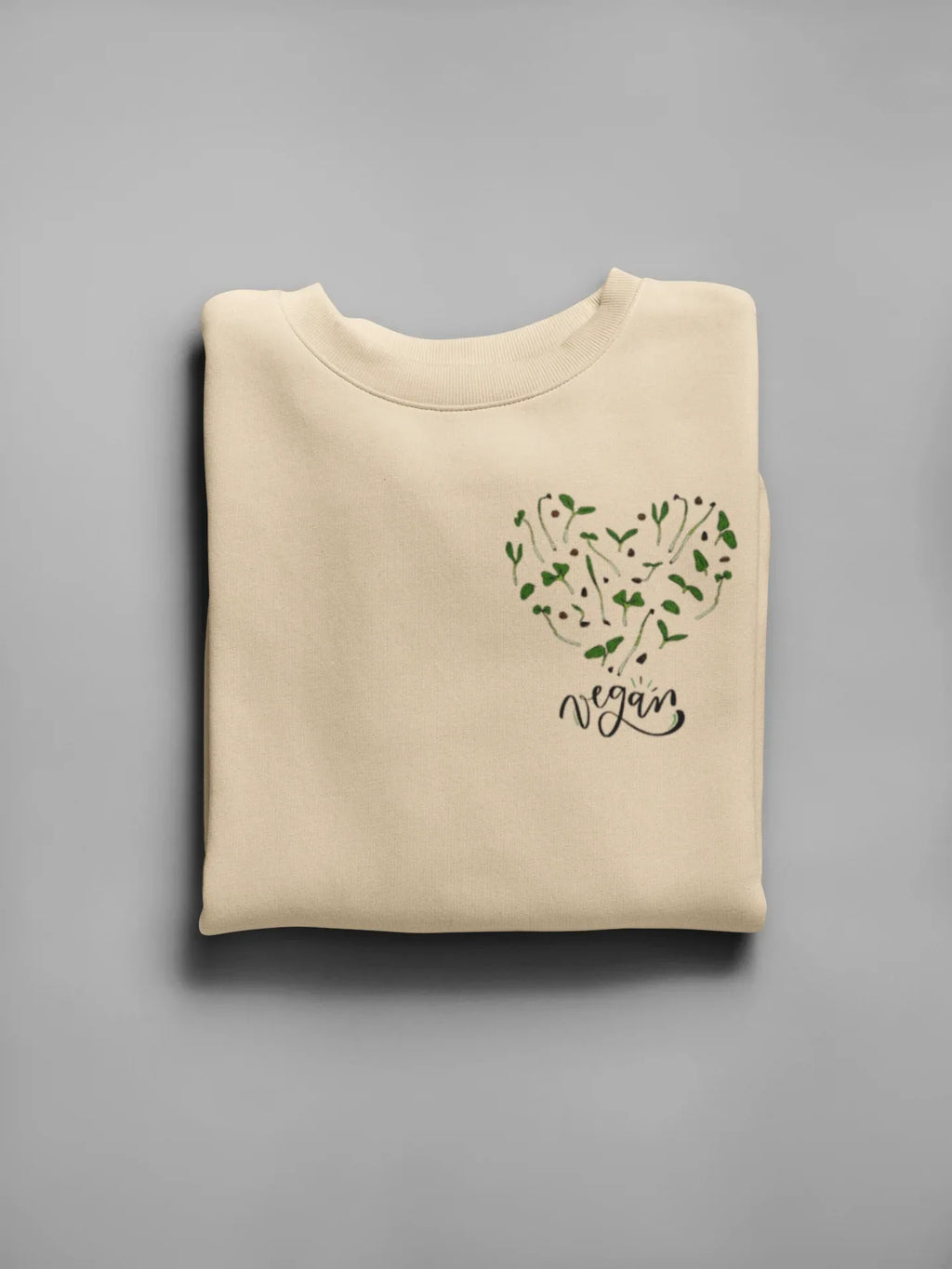 “Vegan ♥” Sweatshirt — Kind & Conscious - Alley Crafters