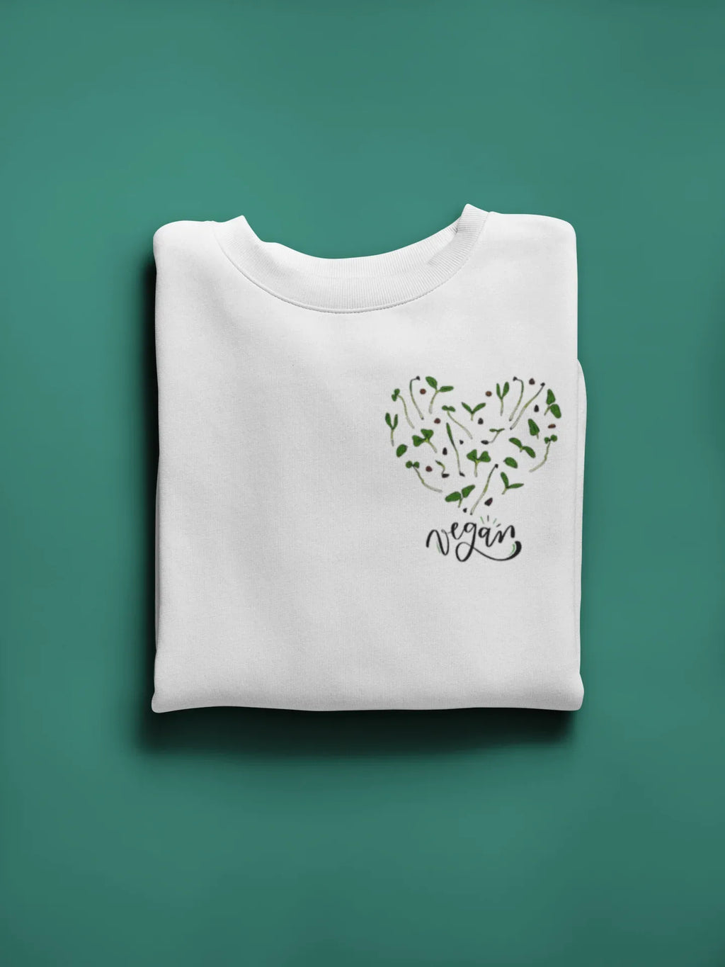 “Vegan ♥” Sweatshirt — Kind & Conscious - Alley Crafters