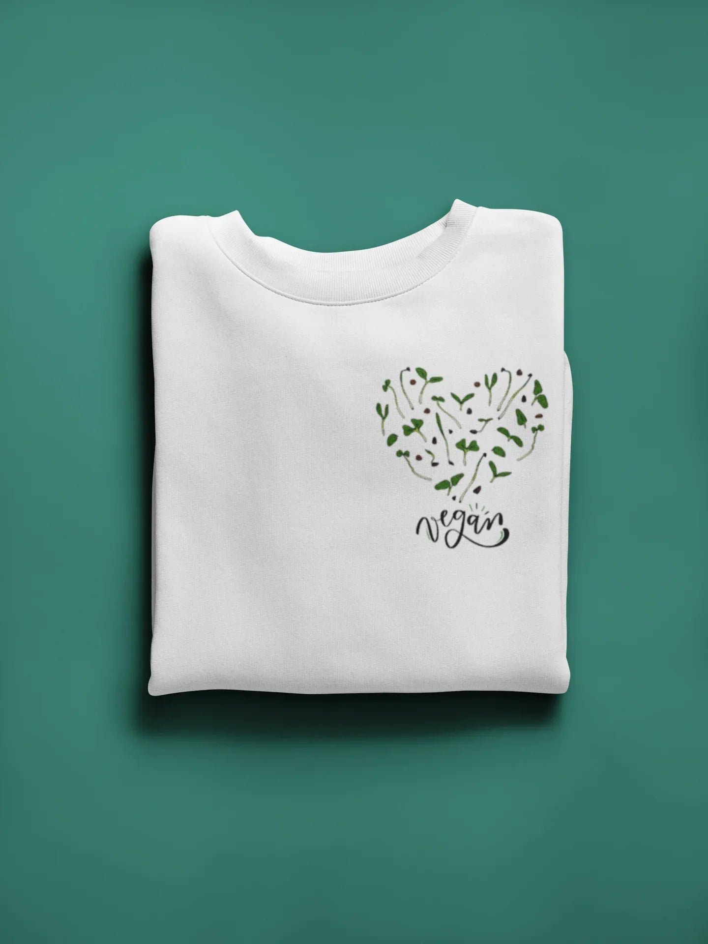 “Vegan ♥” Sweatshirt — Kind & Conscious - Alley Crafters