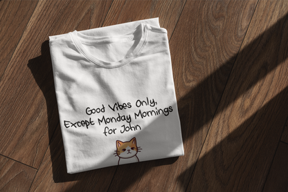 Good Vibes Only Unisex Softstyle T-Shirt Except Monday Mornings