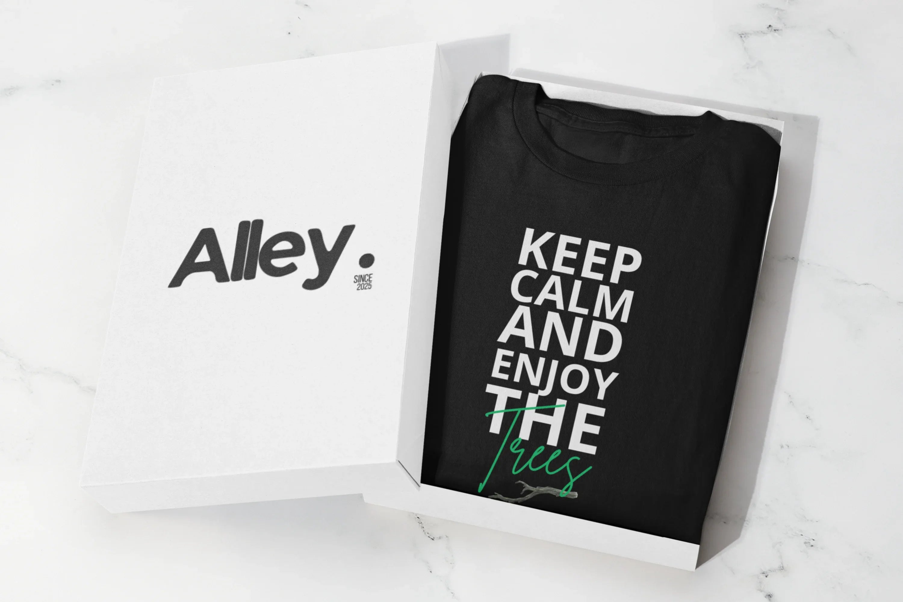 Black sweatshirt, crew neck, Keep Calm and Enjoy the waves front print