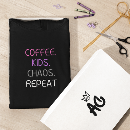 Coffee Kids Chaos Repeat Hoodie
