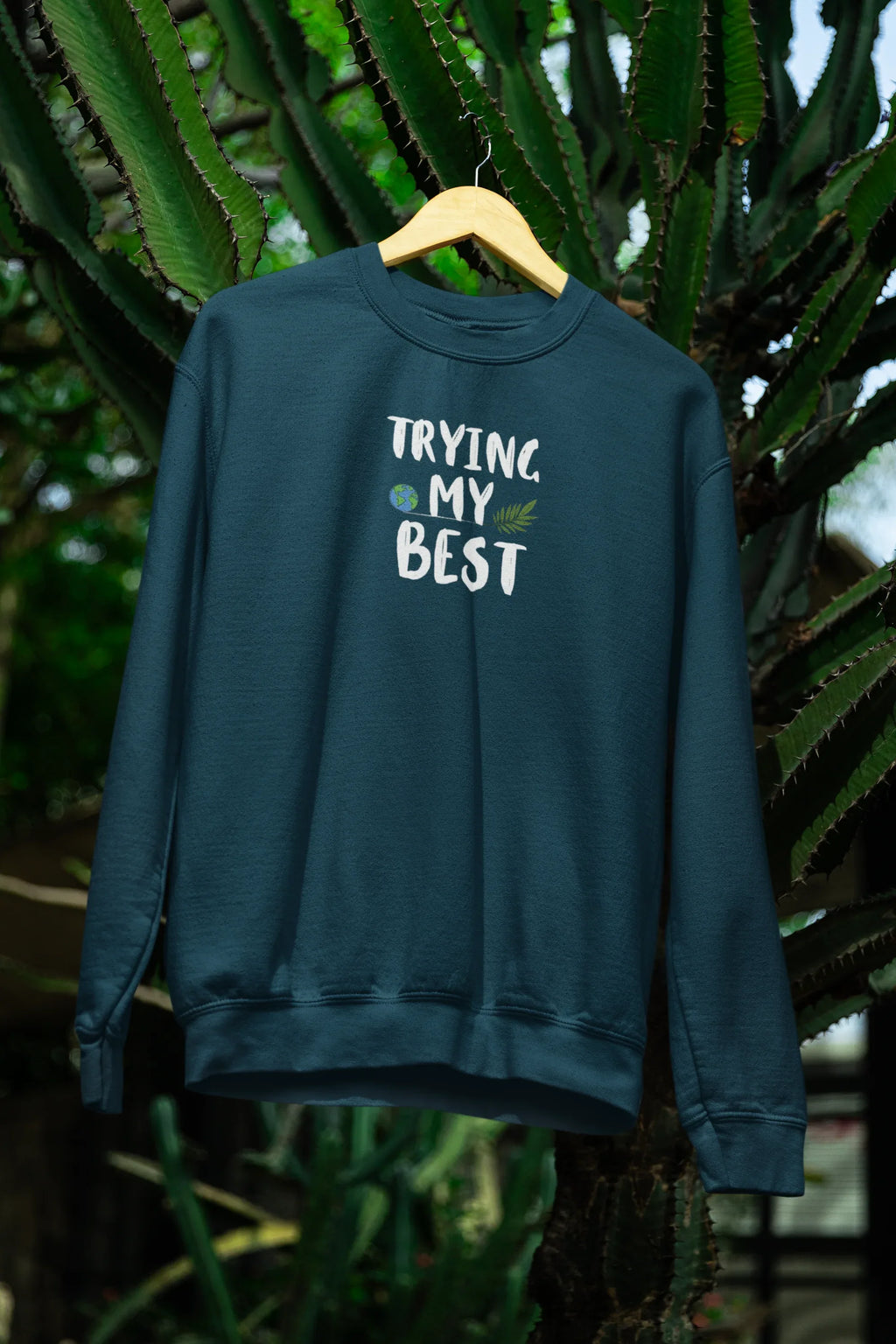 Trying My Best Sweatshirt | Positive Quote Jumper UK - AlleyCrafters