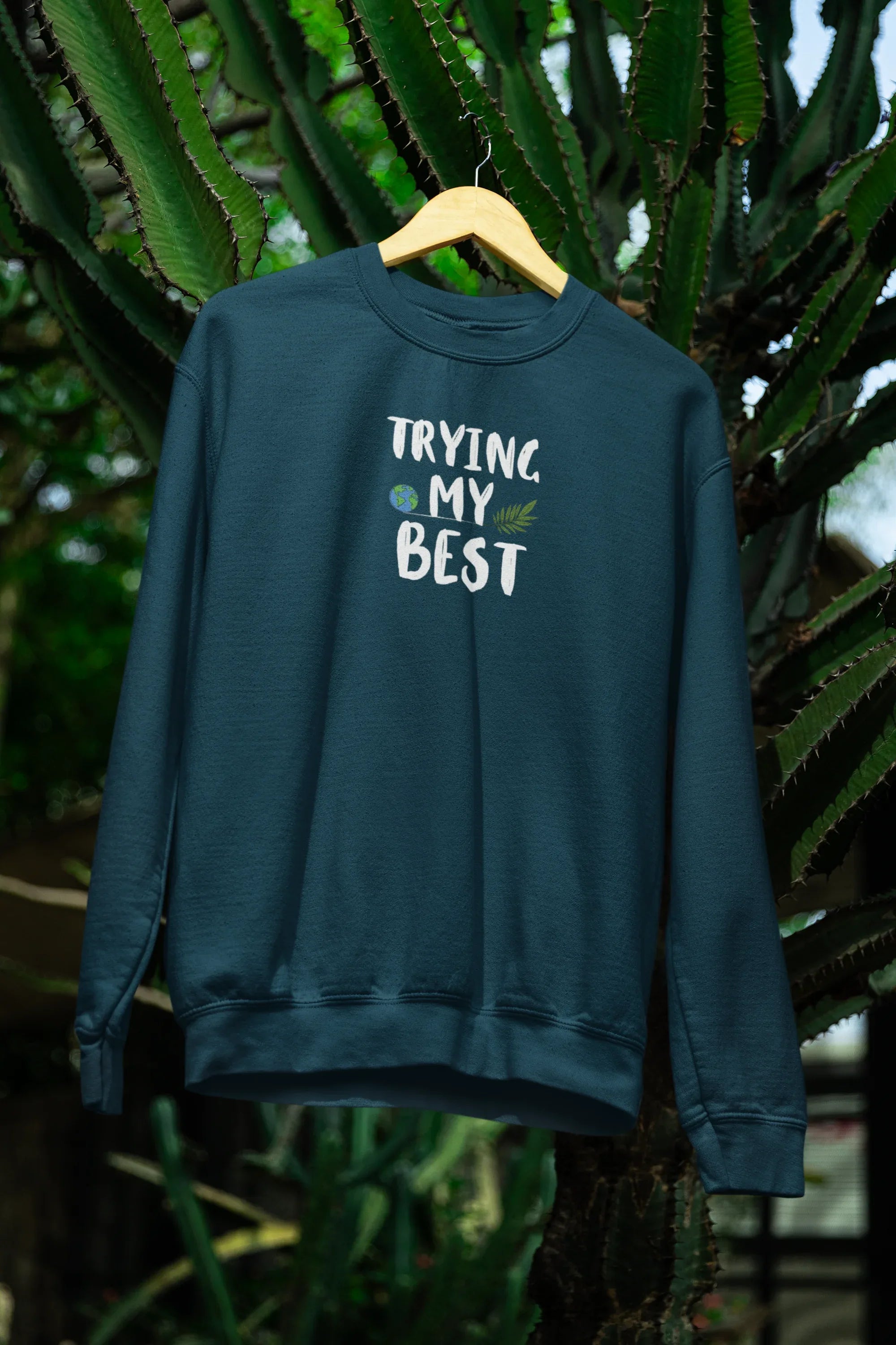 Trying My Best Sweatshirt | Positive Quote Jumper UK - AlleyCrafters