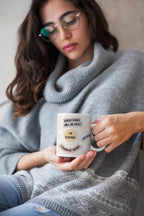 White ceramic mug with 'Everything will be okay' and 'I'm strong' printed on front