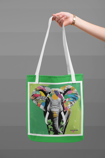 Wild and Free: Elephant Pop Art Tote