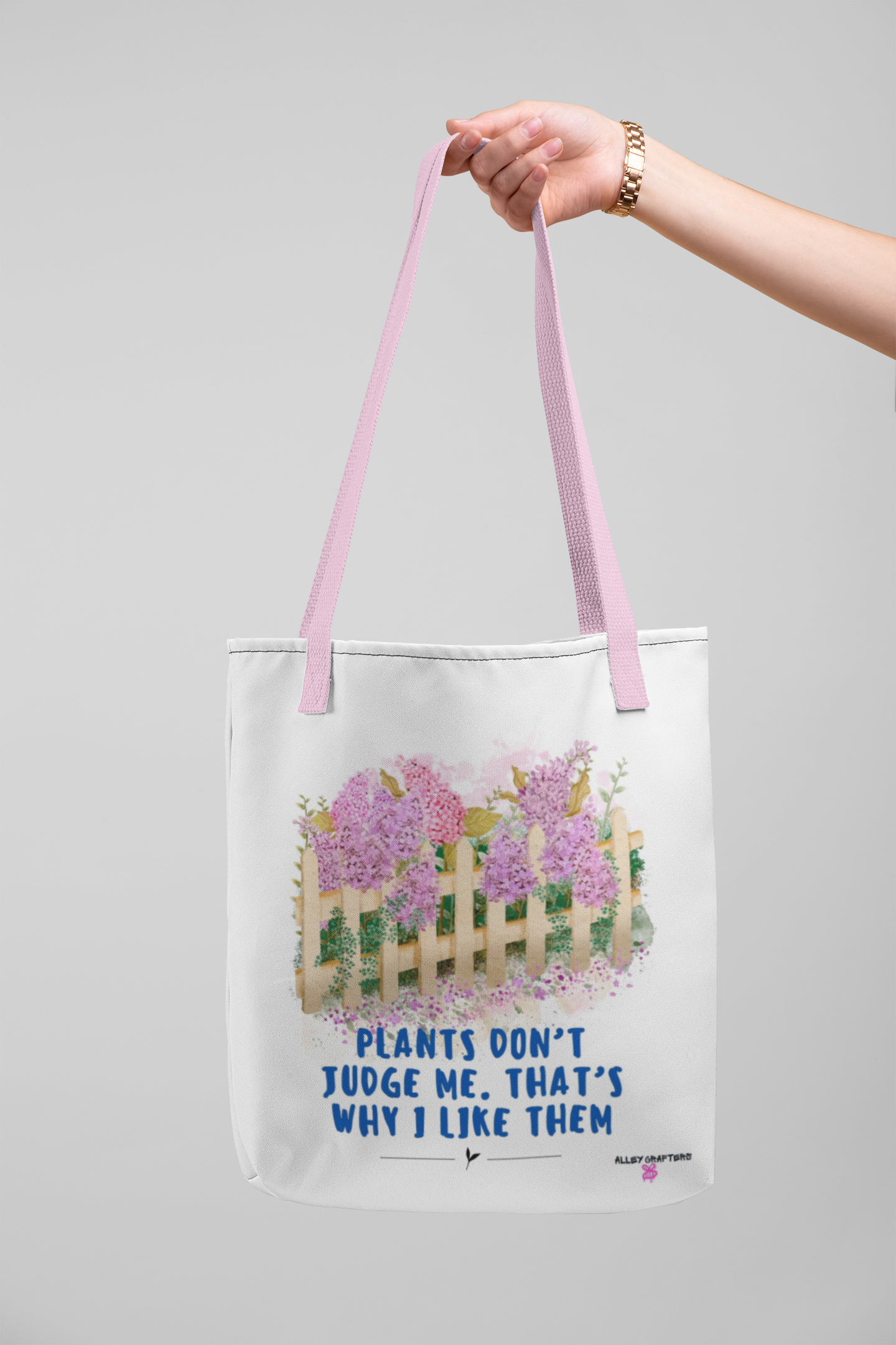 Plants Don’t Judge Me. That’s Why I Like Them- Tote Bag